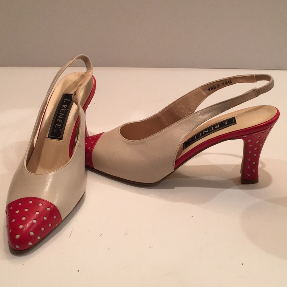 BEATIFULL VINTAGE J, RENEE, SLING BACK, - Picture 2 of 5